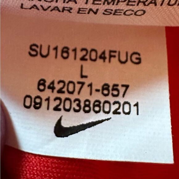 Nike Golf Women's Dri-Fit Polo Shirt Top Red White Black. Size Large - Picture 7 of 9